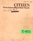 Cincom-Citizen-Citzen Cincom F20/F25, NC Lathe Maintenance Electrical Manual 1984-F20-F25-01